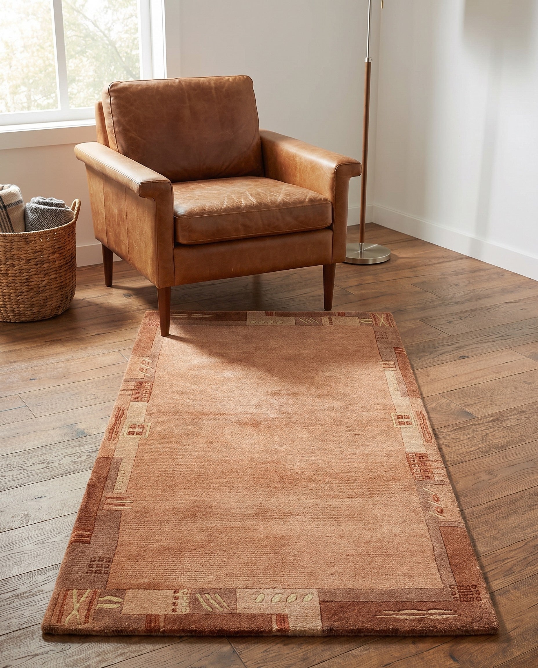 2' 4 x 4' 7 Hand Knotted Nepal Wool Rug