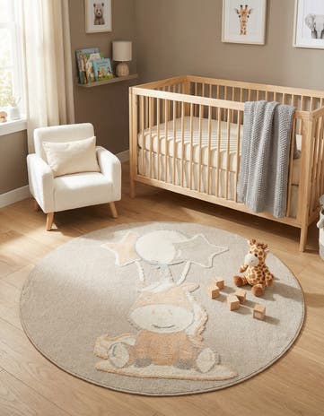 5' x 5' Whimsy Kids Round Rug