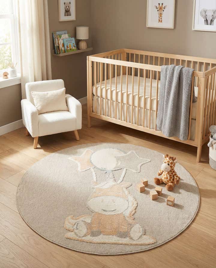 5' x 5' Whimsy Kids Round Rug