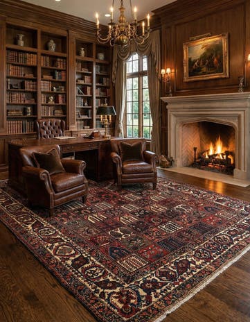 11' 3 x 15' 3 Bachtiar Wool Rug
