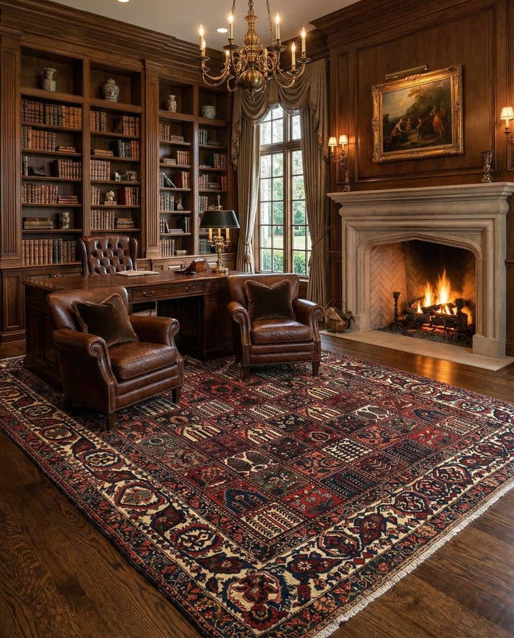 Detail image of 11' 3 x 15' 3 Bachtiar Wool Rug