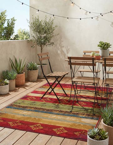 6' x 9' Easy-Clean Modern Indoor / Outdoor Rug