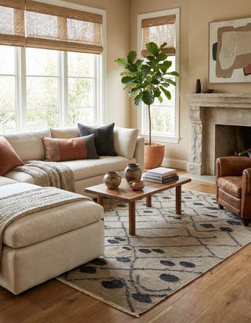 5' 1 x 6' 5 Hand Knotted Darya Wool Rug