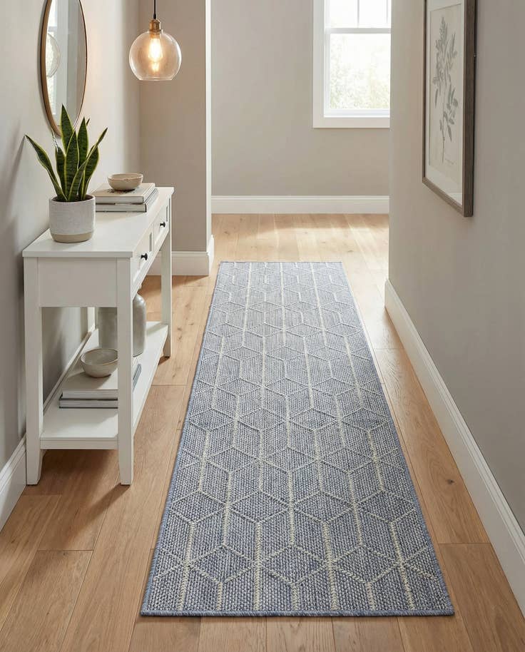 Detail image of 2' x 8' Easy-Clean Trellis Indoor / Outdoor Runner Rug