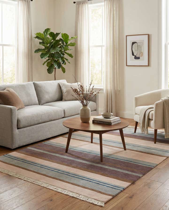 4' 11 x 6' 7 Hand Knotted Darya Wool Rug