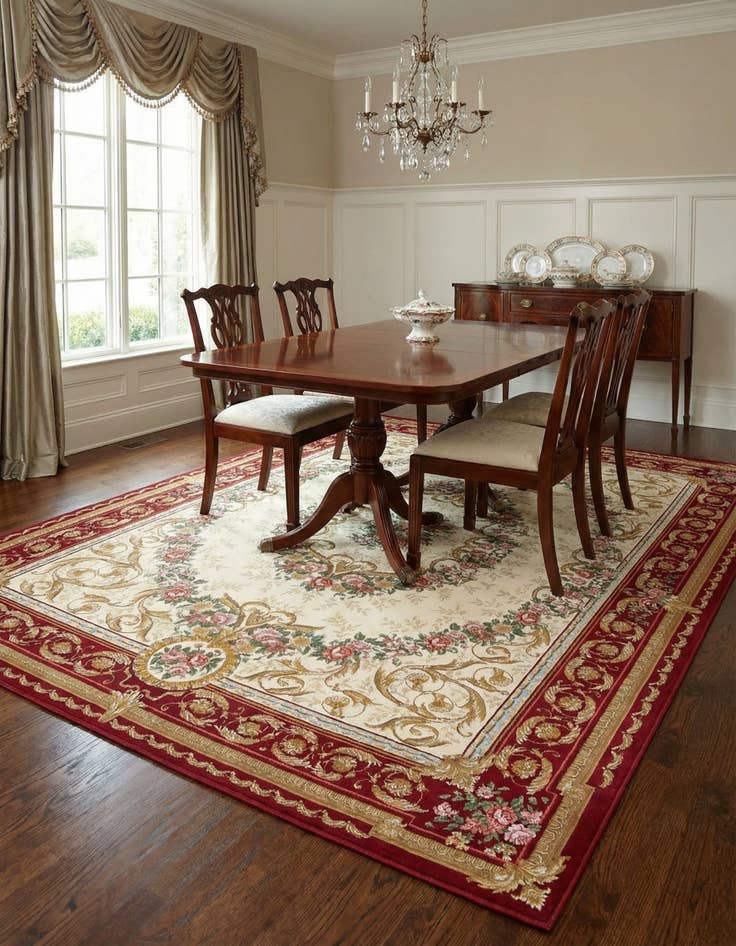 Detail image of 7' 10 x 10' Easy-Clean Traditional Indoor / Outdoor Rug