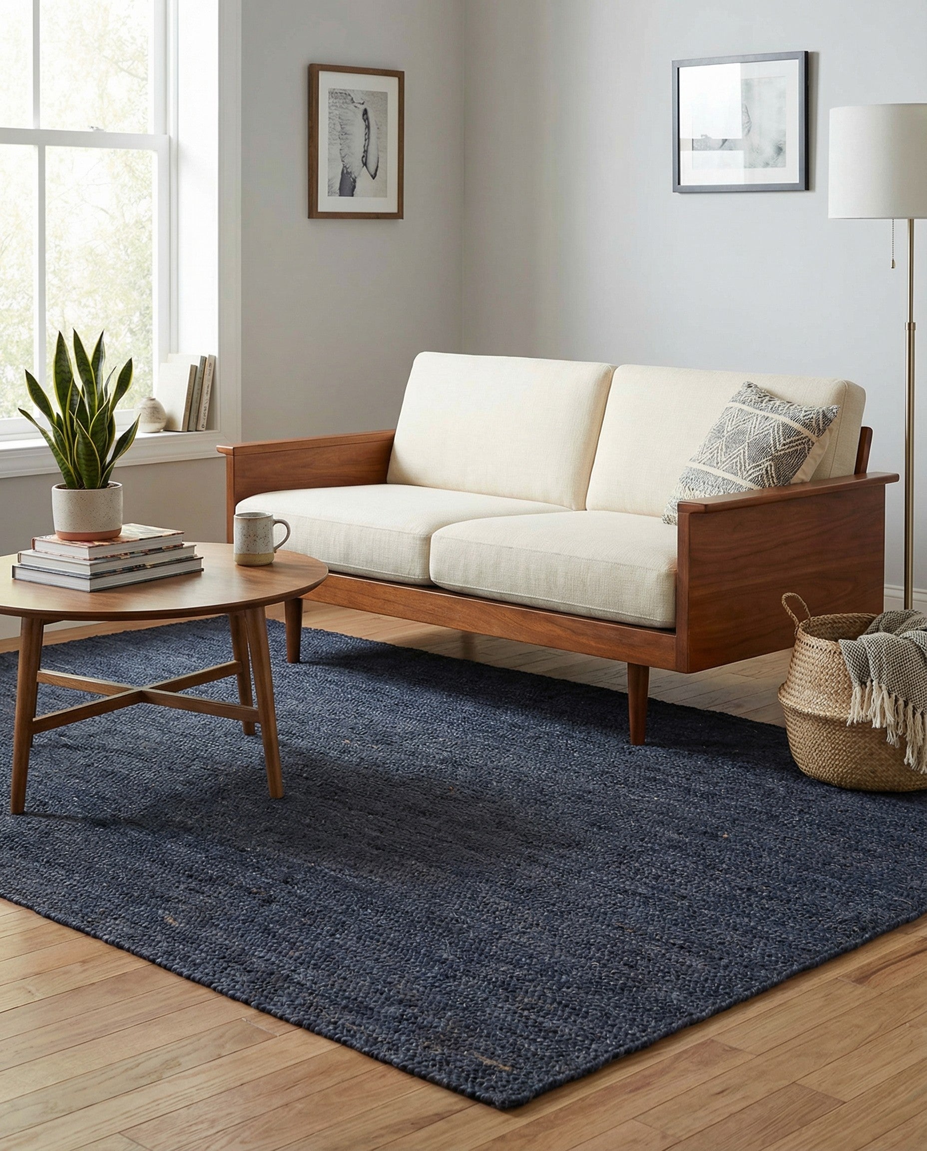 7' 1 x 10'  Hand Braided Jute Rug