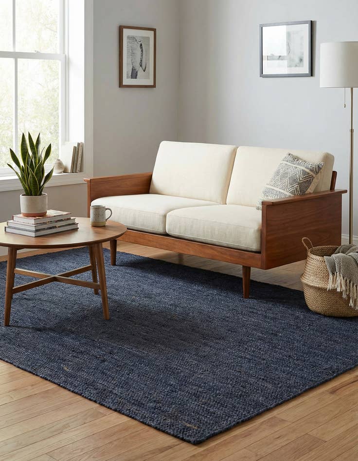 Detail image of  7' 1 x 10'  Hand Braided Jute Rug