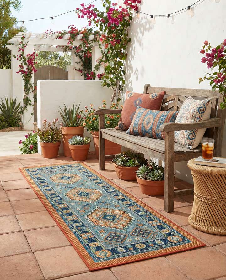 2' x 6' Easy-Clean Baja Indoor / Outdoor Runner Rug