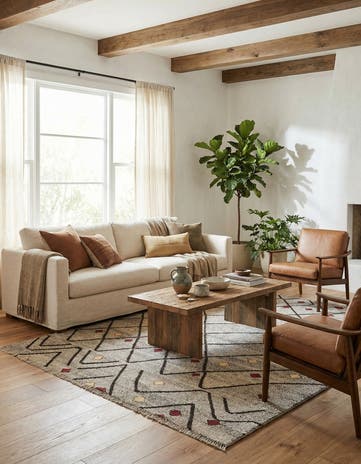 6' 3 x 7' 10 Hand Woven Kilim Modern Wool Rug