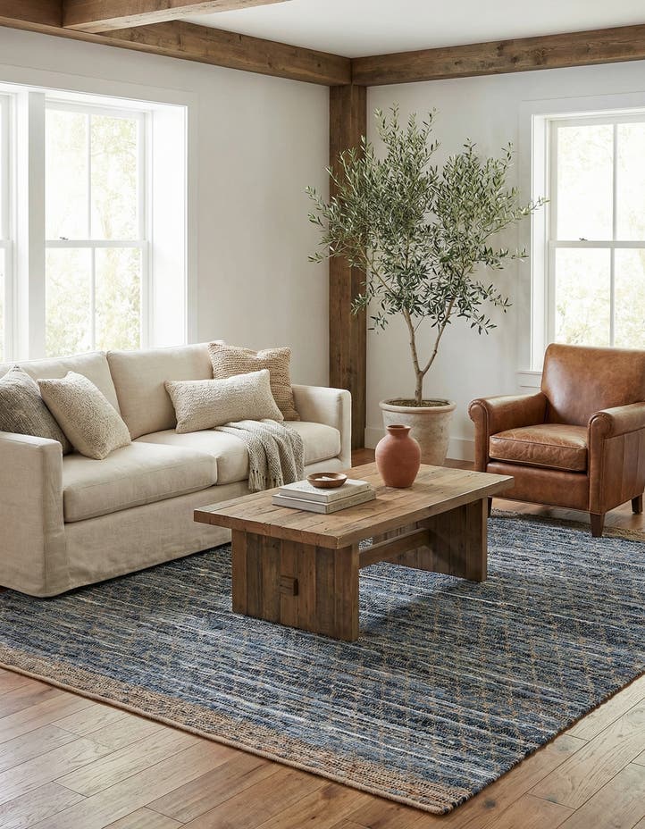10' x 10' Hand Woven Chindi Trellis Square Rug