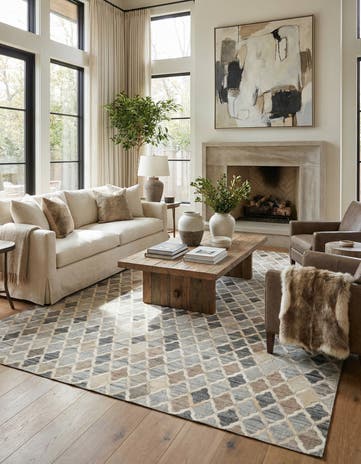 8' 1 x 9' 11 Cowhide - Patchwork Rug