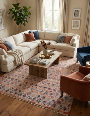 6' 5 x 11' 1 Hand Knotted Darya Wool Rug