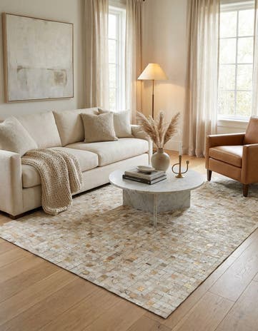 5' 3 x 7' 6 Cowhide Stocks Rug