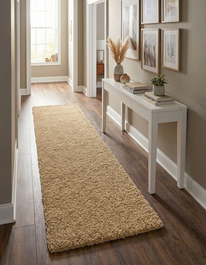 2' 7 x 10' Soft Solid Shag Runner ...