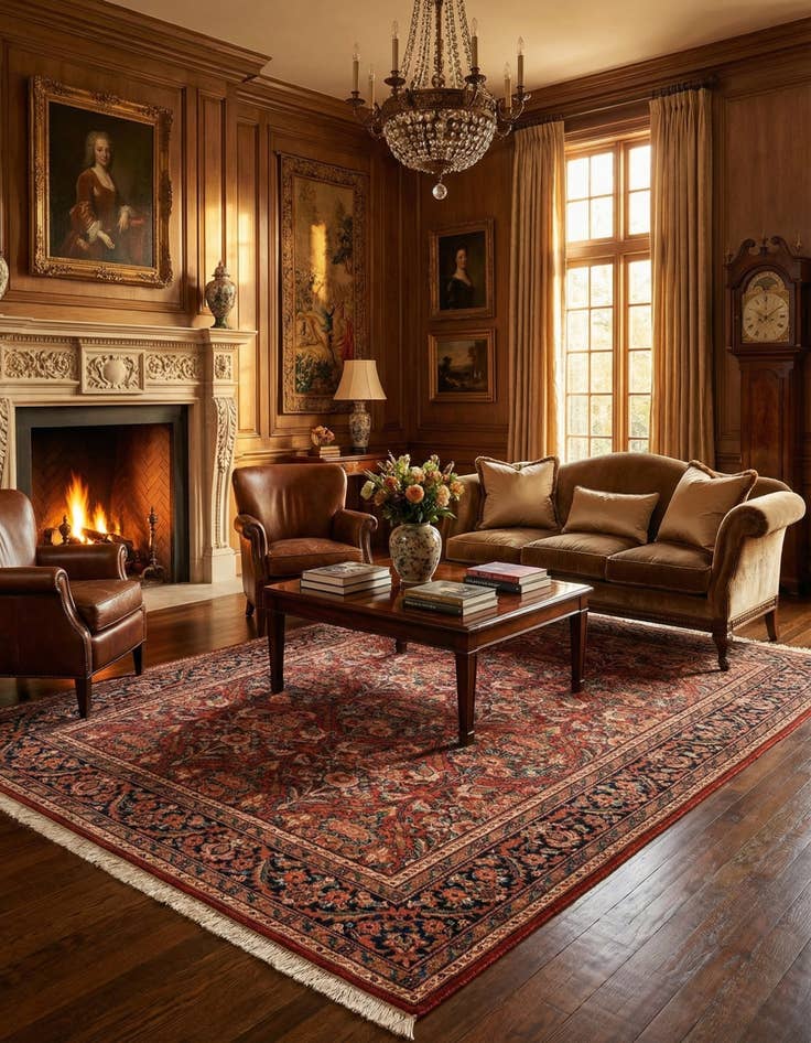 Detail image of 4' 4 x 6' 1 Kashan Rug