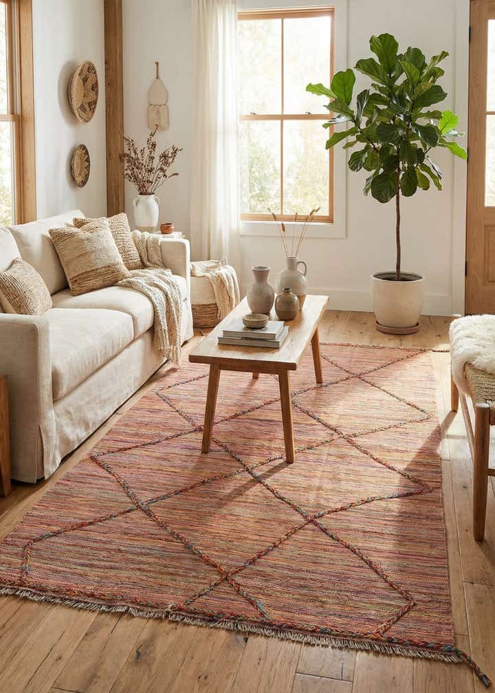 5' 3 x 8' Hand Knotted Moroccan Wool Rug