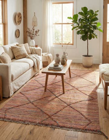 5' 3 x 8' Hand Knotted Moroccan Wool Rug