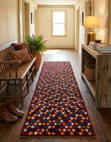 2' 9 x 9' 8 Hand Knotted Balouch Wool Runner Rug