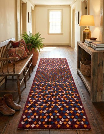 2' 9 x 9' 8 Hand Knotted Balouch Wool Runner Rug