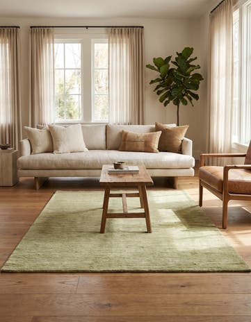 4' 6 x 6' 4 Hand Knotted Moroccan Wool Rug