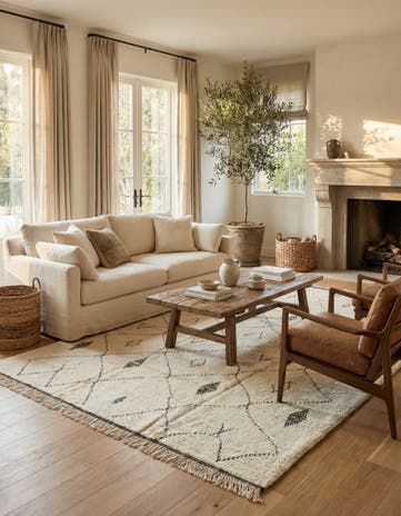 8' 1 x 11' Hand Knotted Moroccan Wool Rug