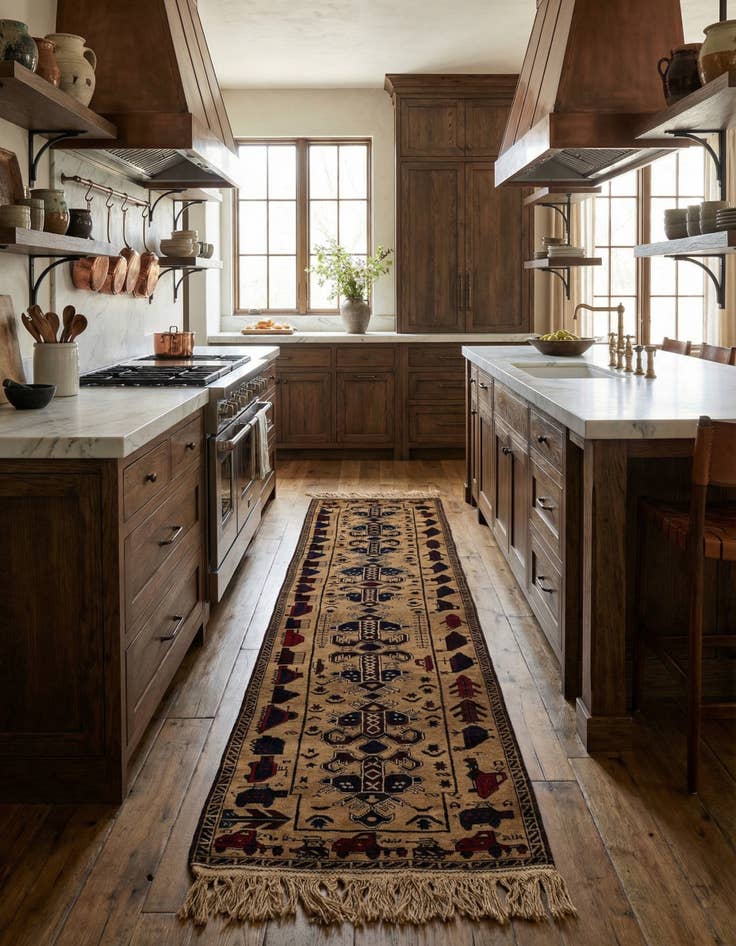 Detail image of 2' 2 x 9' 6  Hand Knotted Lahour Oriental Wool Runner Rug