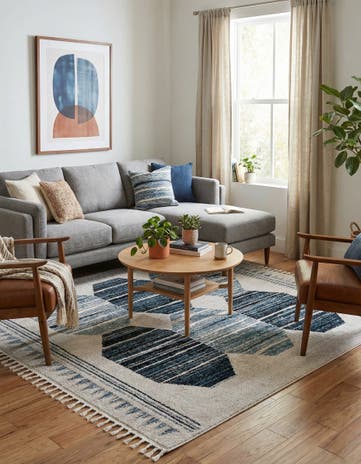 Blue Aramis Square Rug