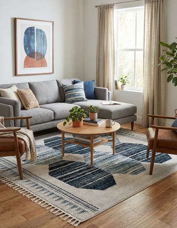 Blue Aramis Square Rug