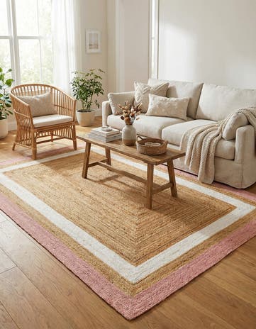 6' 1 x 9' Handmade Braided Jute Rug