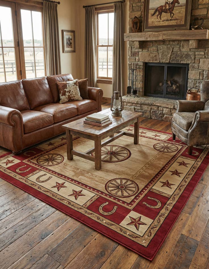 Detail image of  7' 10 x 7' 10 Pioneer Square Rug