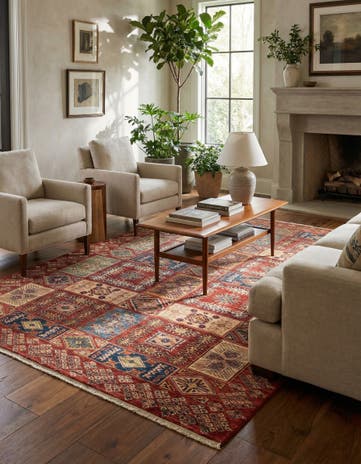 5' 7 x 8' Hand Knotted Kazak Oriental Rug