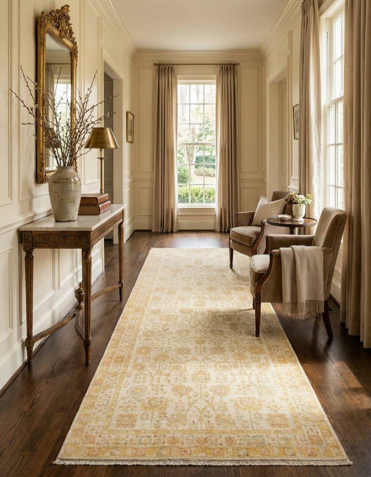 Detail image of 4' 8 x 11' 5 Kaizar Wool Runner Rug