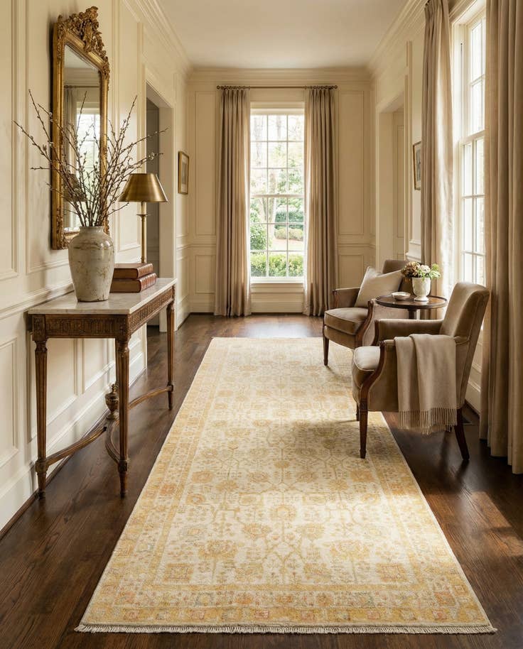 Detail image of 4' 8 x 11' 5 Kaizar Wool Runner Rug