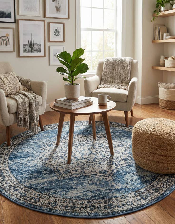 Detail image of 3' 3 x 3' 3 Nyla Round Rug