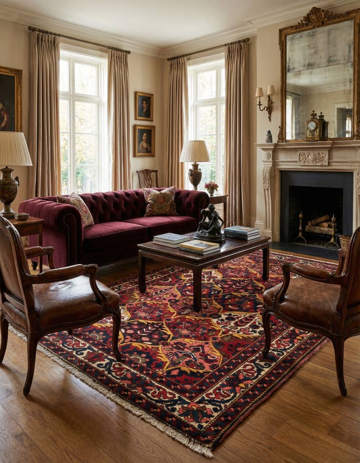 Detail image of 4' 9 x 6' 9 Bachtiar Rug