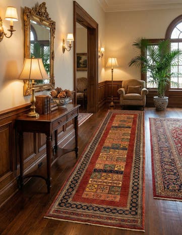 2' 8 x 9' 6 Luribaft Wool Runner Rug