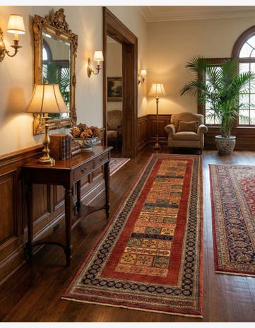 2' 8 x 9' 6 Luribaft Wool Runner Rug