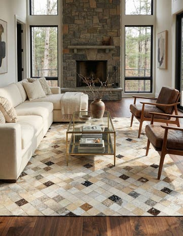 5' 3 x 7' 6 Cowhide Rug
