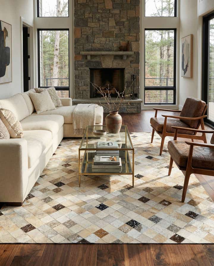 5' 3 x 7' 6 Cowhide Rug