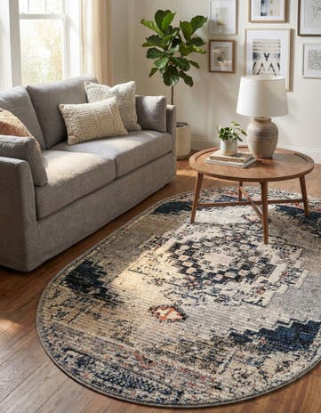 Gray Tucson Oval Rug