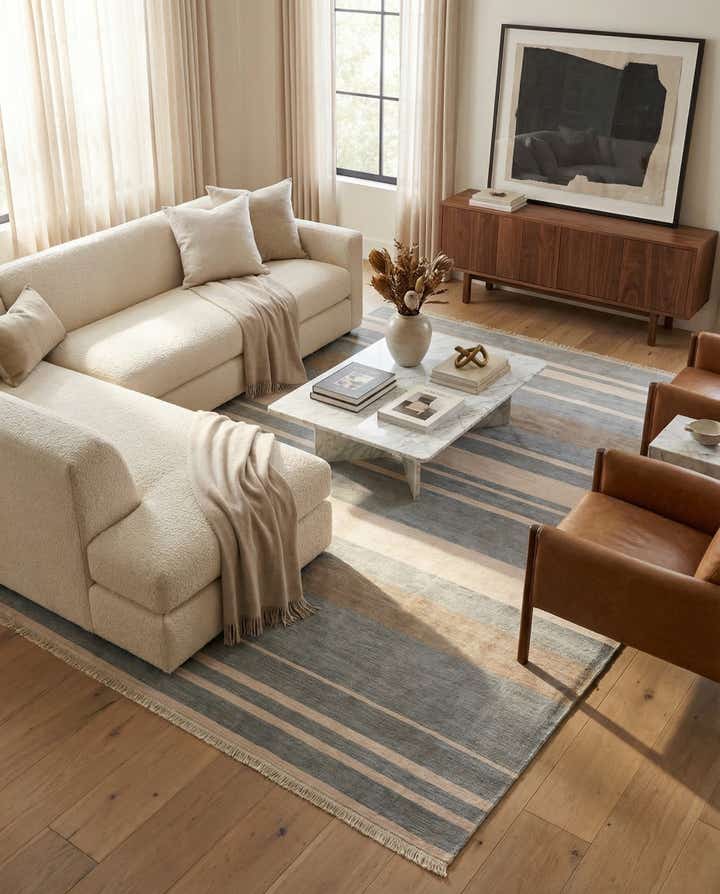 6' 8 x 9' 8 Hand Knotted Darya Wool Rug