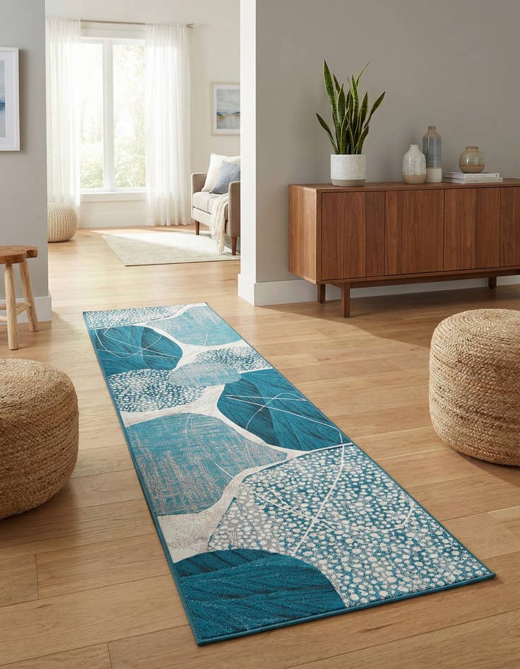 Detail image of  2' 7 x 10'  Washable Modern Indoor / Outdoor Runner Rug