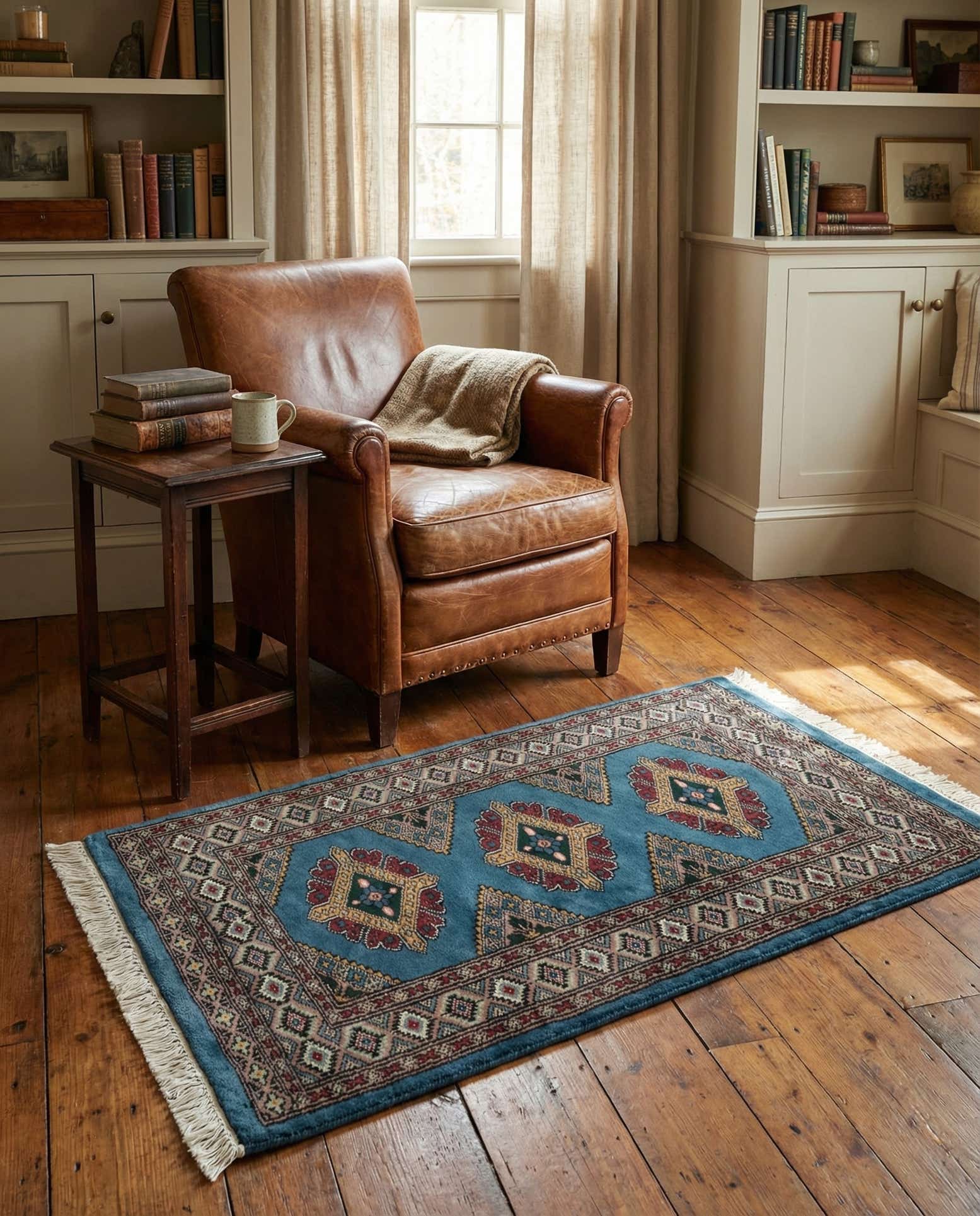 60cm x 90cm Hand Knotted Bokhara Oriental Wool Rug