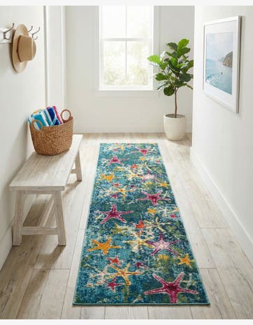 2' 7 x 10' Washable Amalfi Runner Rug
