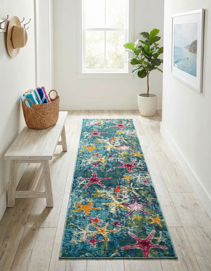 2' 7 x 10' Washable Amalfi Runner Rug