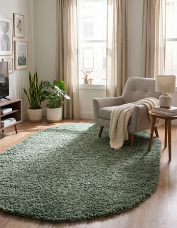 5' 3 x 8' Zermatt Shag Oval Rug