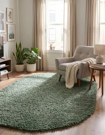 5' 3 x 8' Zermatt Shag Oval Rug