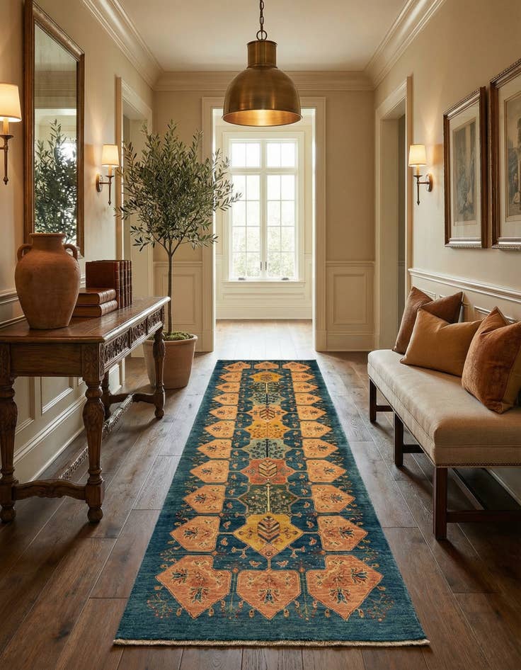 Detail image of 3' 2 x 10' 4 Luribaft Wool Runner Rug