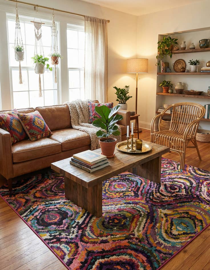 Detail image of  8' x 11'  Washable Hyacinth Rug